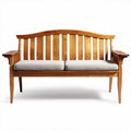 Houten bank van grenen met kussen 150 x 70 x 80 cm voor binnen en buiten