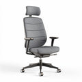 Ergonomische bureaustoel met verstelbare rugleuning en hoofdsteun grijs 50 x 60 x 120cm