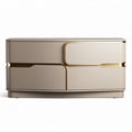 Ladekast in beige met gouden accenten afmetingen 150 x 40 x 70cm